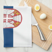 Linge De Cuisine Drapeau de la Serbie (Quart Plié)