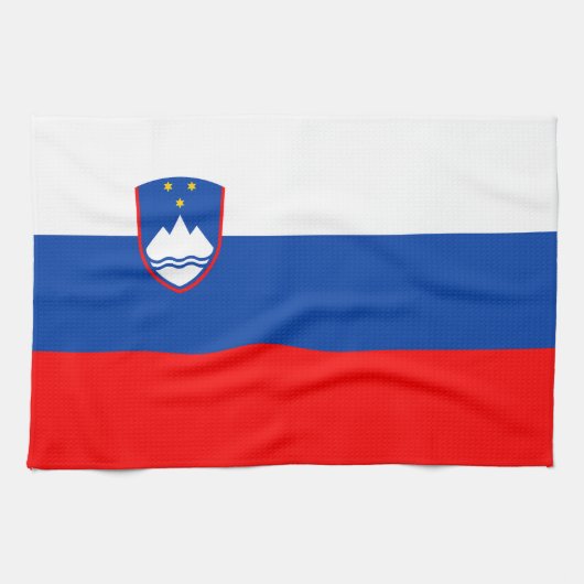 Linge De Cuisine Drapeau de la Slovénie (Horizontal)