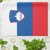 Linge De Cuisine Drapeau de la Slovénie (Plié)