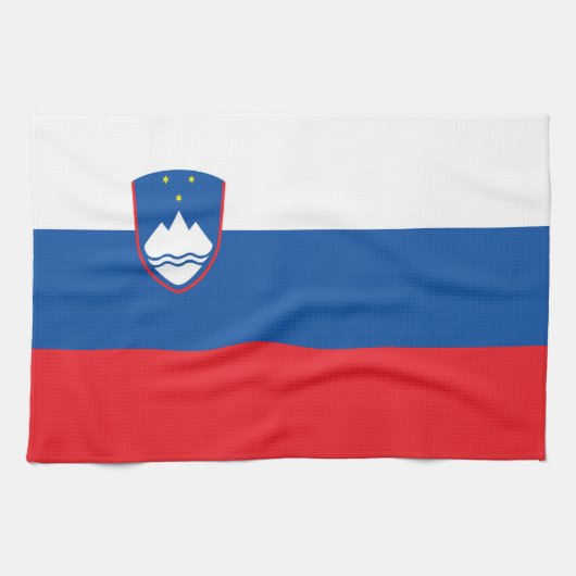 Linge De Cuisine Drapeau de la Slovénie (Horizontal)