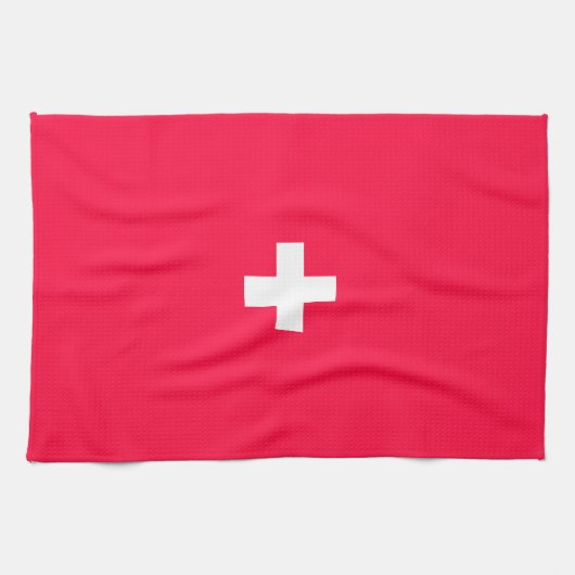 Linge De Cuisine Drapeau de la Suisse modifiée (Horizontal)