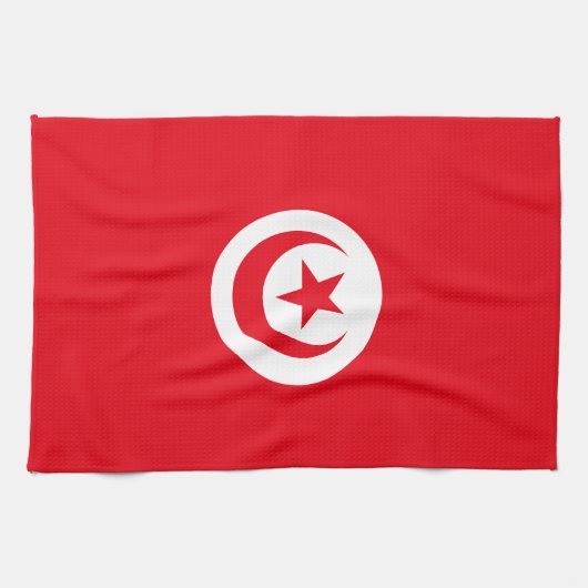 Linge De Cuisine Drapeau de la Tunisie (Horizontal)