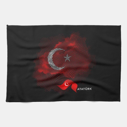 Linge De Cuisine Drapeau de la Turquie (Horizontal)