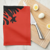 Linge De Cuisine Drapeau de l'Albanie (Quart Plié)