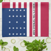 Linge De Cuisine Drapeau de l'atoll de Bikini Patriotique (Plié)