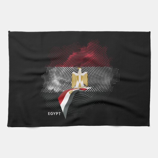 Linge De Cuisine Drapeau de l'Égypte (Horizontal)