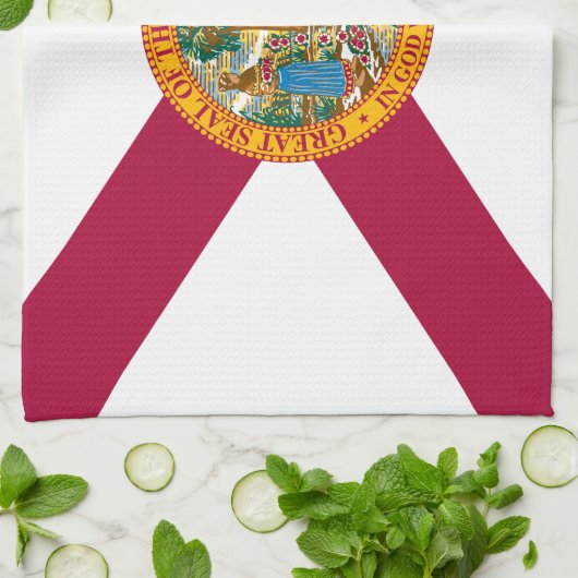 Linge De Cuisine Drapeau de l'État de Floride (Plié)