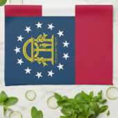Linge De Cuisine Drapeau de l'État de Géorgie (Plié)
