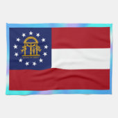 Linge De Cuisine Drapeau de l'État de Géorgie (Horizontal)
