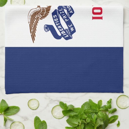 Linge De Cuisine Drapeau de l'État de l'Iowa (Plié)