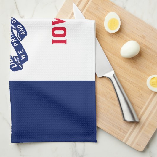 Linge De Cuisine Drapeau de l'État de l'Iowa (Quart Plié)