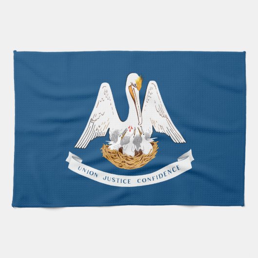 Linge De Cuisine Drapeau de l'État de Louisiane (Horizontal)