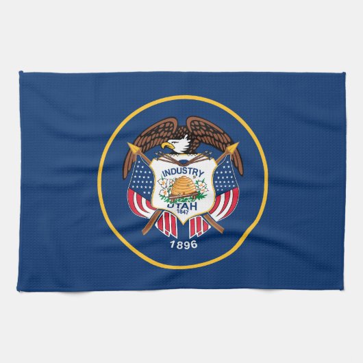 Linge De Cuisine Drapeau de l'État de l'Utah (Horizontal)