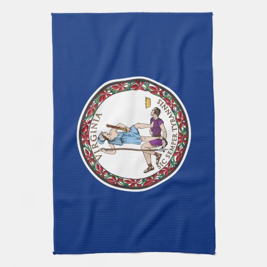 Linge De Cuisine Drapeau de l'État de Virginie (Vertical)