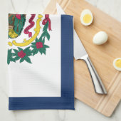 Linge De Cuisine Drapeau de l'État de Virginie-Occidentale (Quart Plié)