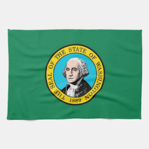 Linge De Cuisine Drapeau de l'État de Washington pour le thé-servie