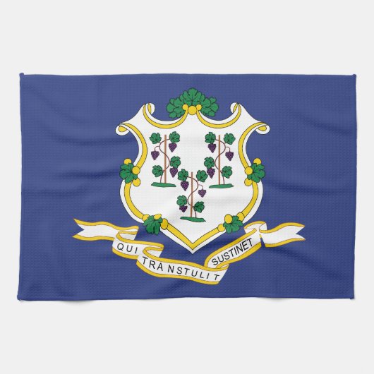 Linge De Cuisine Drapeau de l'État du Connecticut (Horizontal)