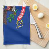 Linge De Cuisine Drapeau de l'État du Dakota du Nord (Quart Plié)