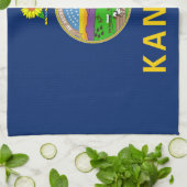 Linge De Cuisine Drapeau de l'État du Kansas (Plié)