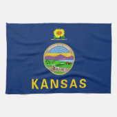 Linge De Cuisine Drapeau de l'État du Kansas (Horizontal)