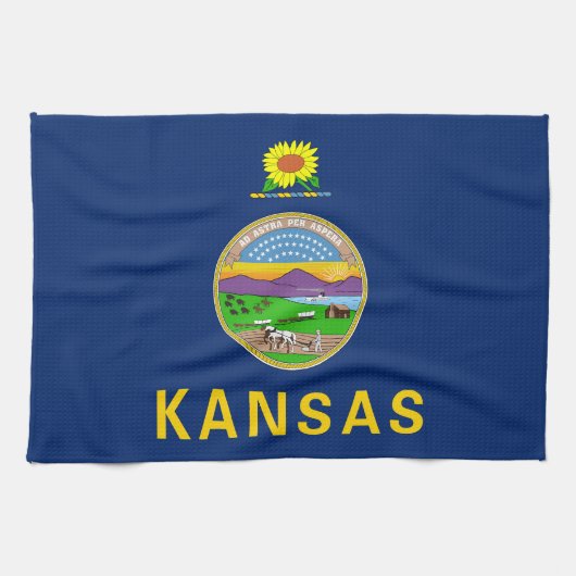 Linge De Cuisine Drapeau de l'État du Kansas (Horizontal)