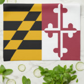 Linge De Cuisine Drapeau de l'État du Maryland (Plié)