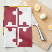 Linge De Cuisine Drapeau de l'État du Maryland (Quart Plié)