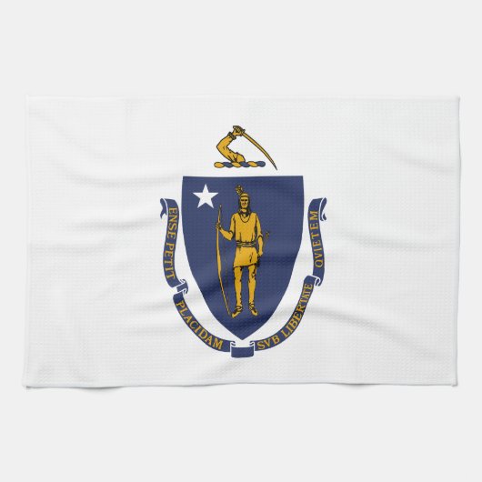 Linge De Cuisine Drapeau de l'État du Massachusetts (Horizontal)