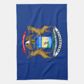 Linge De Cuisine Drapeau de l'État du Michigan (Vertical)