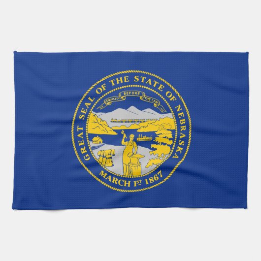 Linge De Cuisine Drapeau de l'État du Nebraska (Horizontal)