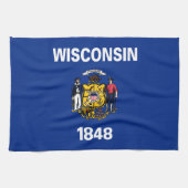 Linge De Cuisine Drapeau de l'État du Wisconsin (Horizontal)