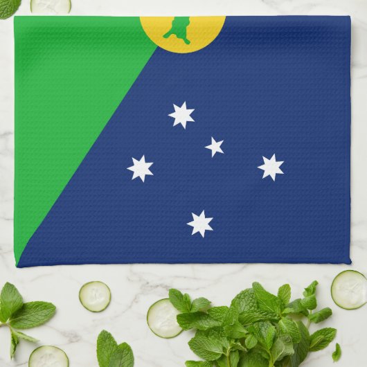 Linge De Cuisine Drapeau de l'île Christmas (Plié)