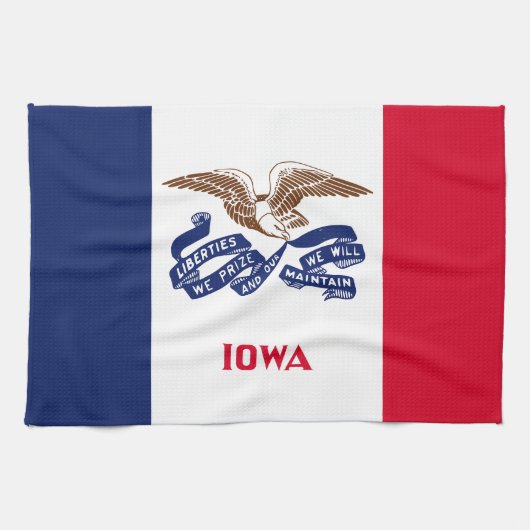 Linge De Cuisine Drapeau de l'Iowa (Horizontal)