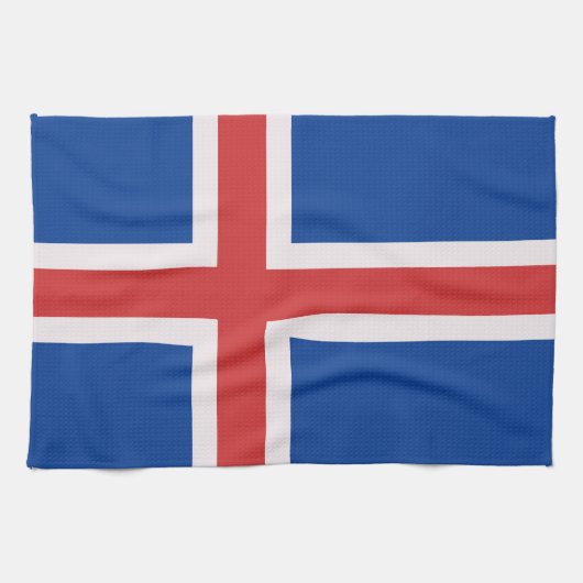 Linge De Cuisine Drapeau de l'Islande (Horizontal)