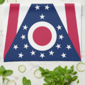 Linge De Cuisine Drapeau de l'Ohio (Plié)