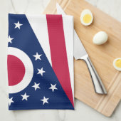 Linge De Cuisine Drapeau de l'Ohio (Quart Plié)