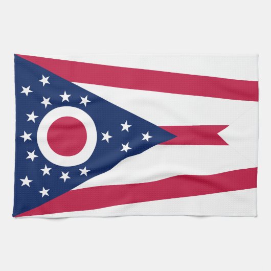 Linge De Cuisine Drapeau de l'Ohio (Horizontal)