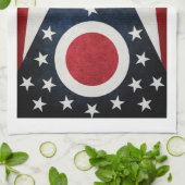 Linge De Cuisine Drapeau de l'Ohio (Plié)