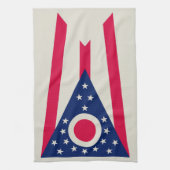 Linge De Cuisine Drapeau de l'Ohio : la bannière Buckeye State (Vertical)