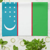 Linge De Cuisine Drapeau de l'Ouzbékistan (Plié)