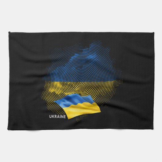 Linge De Cuisine Drapeau de l'Ukraine (Horizontal)