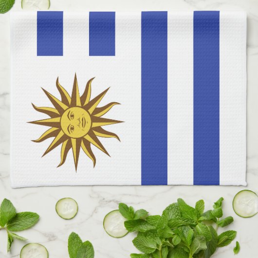 Linge De Cuisine drapeau de l'Uruguay (Plié)