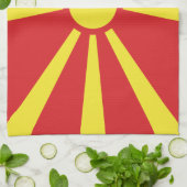 Linge De Cuisine Drapeau de Macédoine du Nord (Plié)