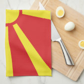 Linge De Cuisine Drapeau de Macédoine du Nord (Quart Plié)
