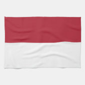 Linge De Cuisine Drapeau de Monaco (Horizontal)