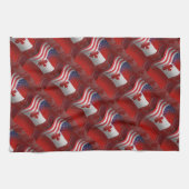 Linge De Cuisine Drapeau de ondulation Canadien-Américain (Horizontal)