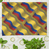 Linge De Cuisine Drapeau de ondulation de la Colombie (Plié)