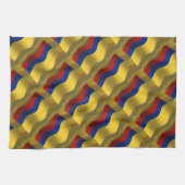 Linge De Cuisine Drapeau de ondulation de la Colombie (Horizontal)