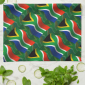 Linge De Cuisine Drapeau de ondulation de l'Afrique du Sud (Plié)