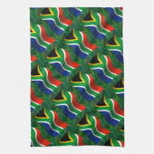 Linge De Cuisine Drapeau de ondulation de l'Afrique du Sud (Vertical)